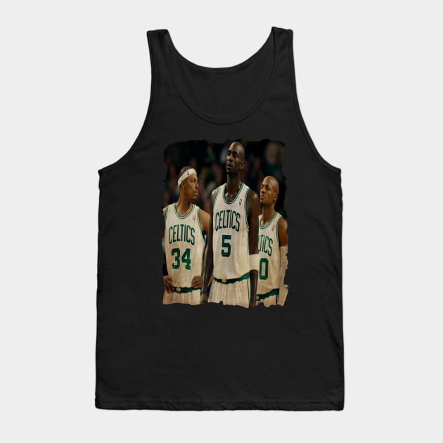 Kevin Garnett, Paul Pierce, And Ray Allen Vintage Tank Top by CAH BLUSUKAN